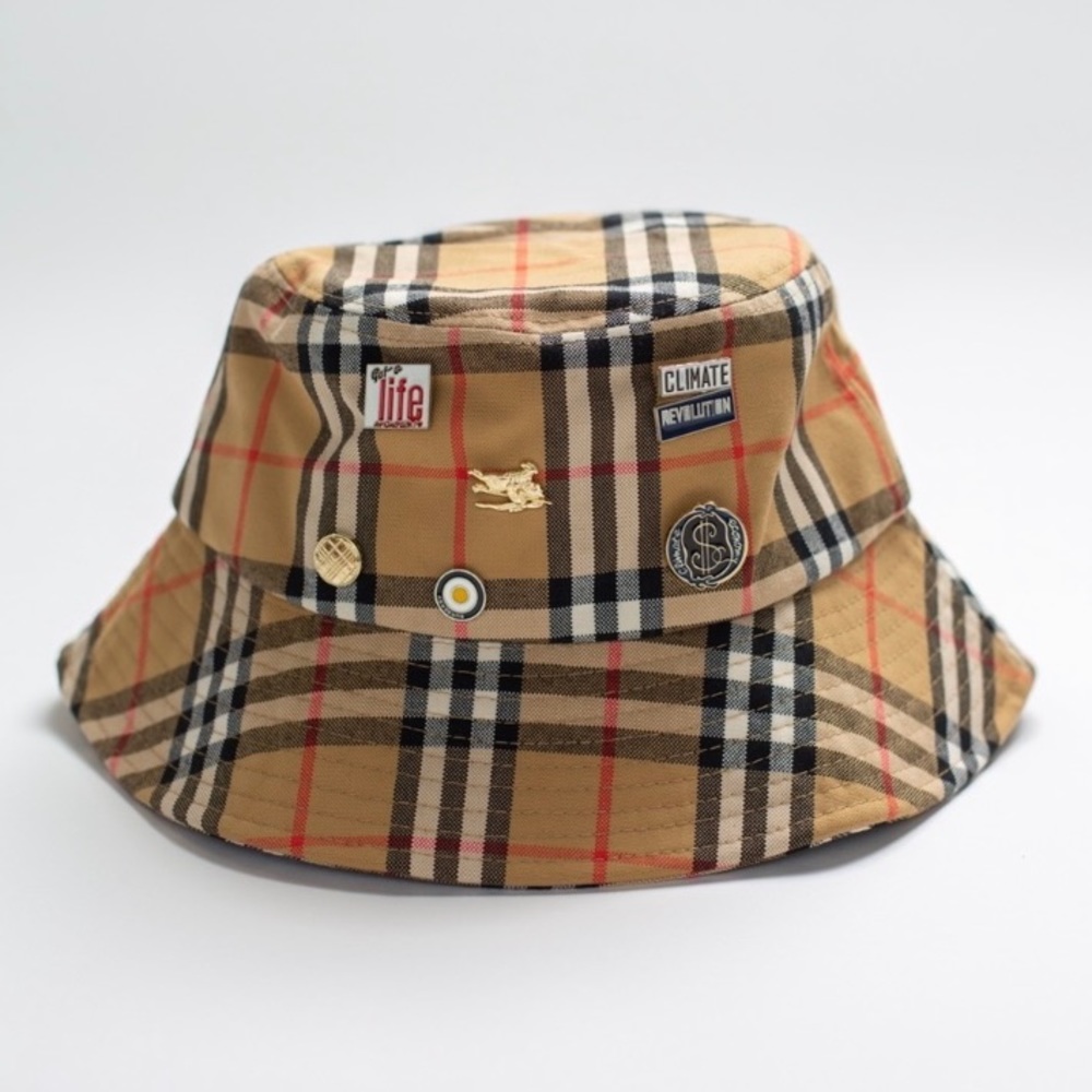 ICONIC BurberryLondon Style Checker Bucket Hat